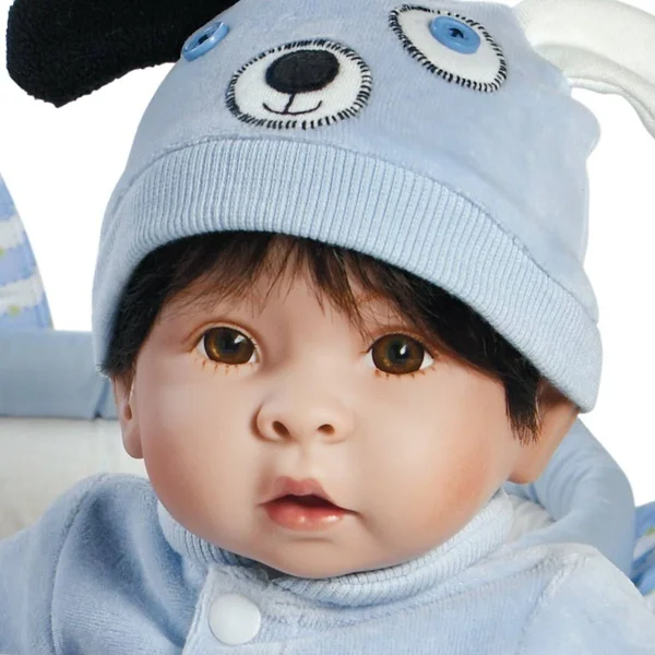Paradise Galleries Boy Baby Doll, Finn & Sparky, 17 inch Baby in Gentletouch Vinyl