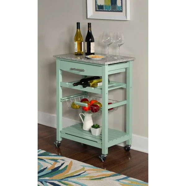 Linon Jake Kitchen Cart - Green