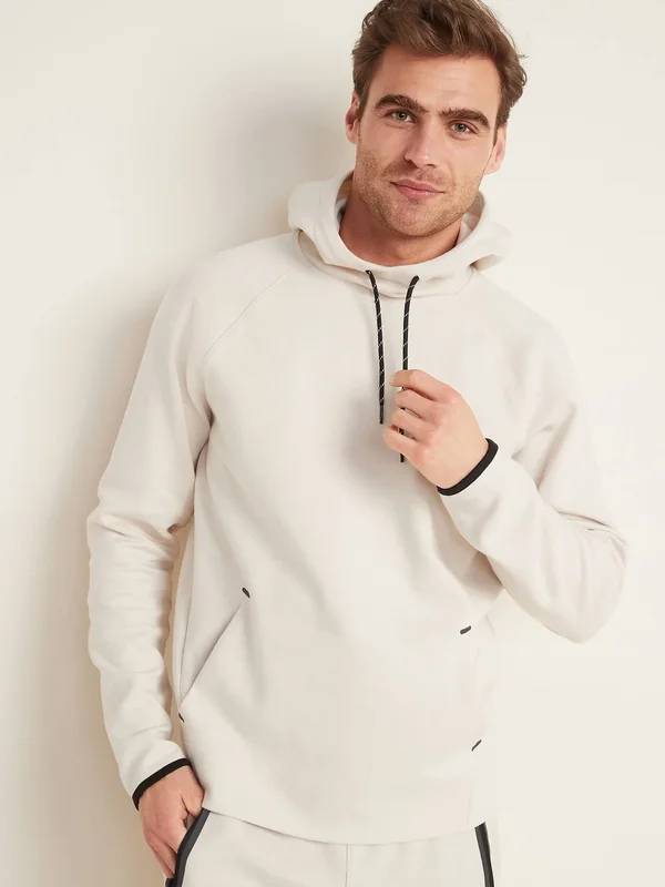 Old Navy Men's Dynamic Fleece Pullover Hoodie - Stone - Size M