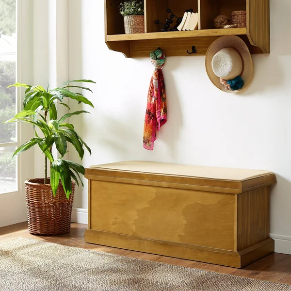 Brennan Entryway Bench and Shelf Set Natural - Crosley