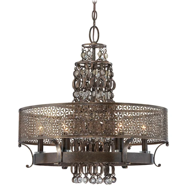Metropolitan N6725-258 Ajourer French Bronze 6 Light Chandelier