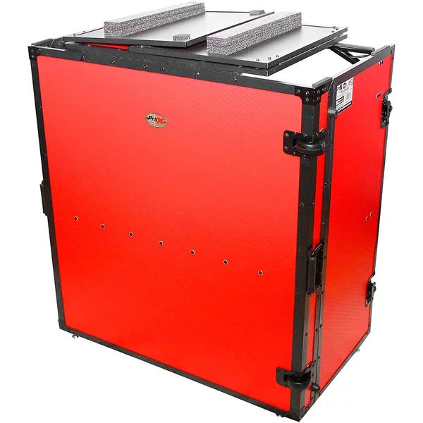 Prox Transformer Series Fold Away DJ Table - Red/Black (XS-DJSTNRB)