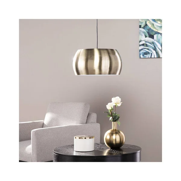 Southern Enterprises Bernay Metal Pendant Lamp in Brushed Brass LT8220