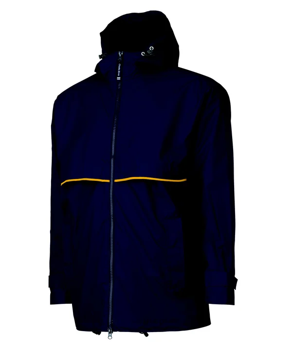 Charles River Apparel Men's New Englander Rain Jacket Black, Grey Xs