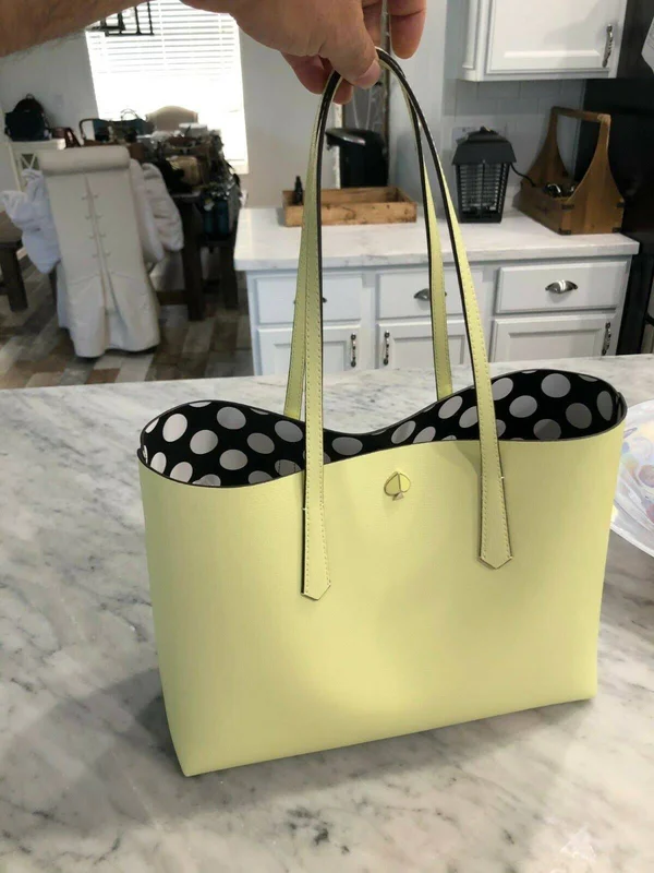 Kate Spade New York Molly Bikini Dot Pop Large Tote Lemon Sorbet