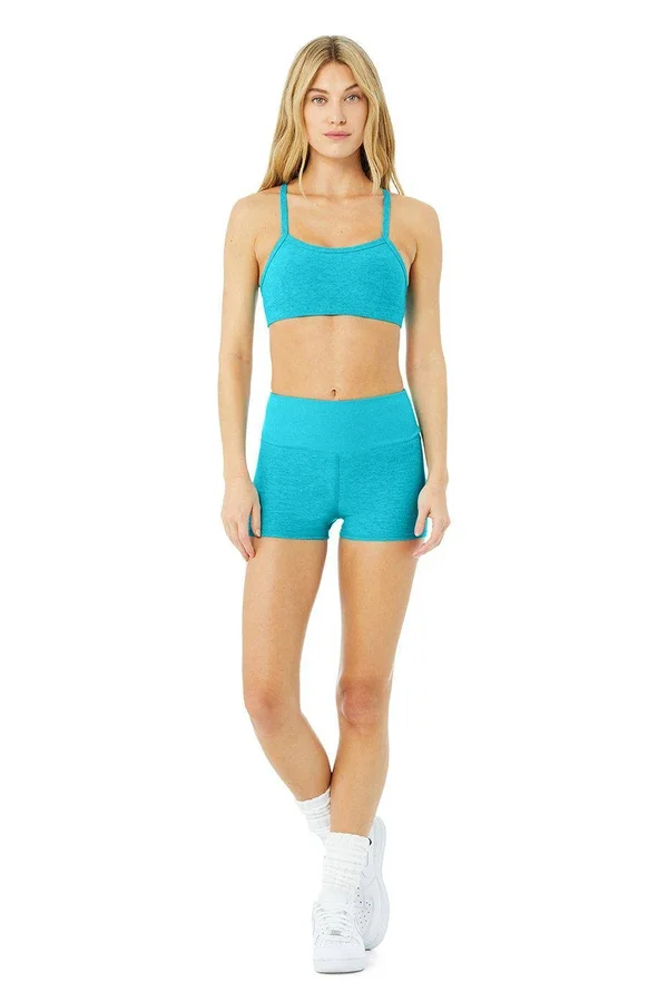 Alo Yoga, Alosoft Aura Short in Bright Aqua Heather, Size: Xs