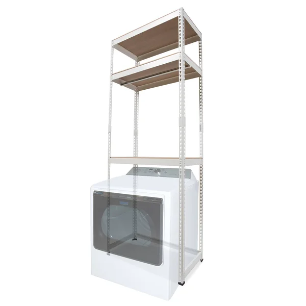 Baxton Studio Gavin Metal 4-Shelf Closet Storage Racking Organizer White