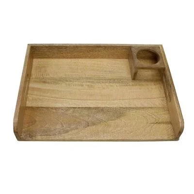 Tipton Wood Serving Tray Gracie Oaks