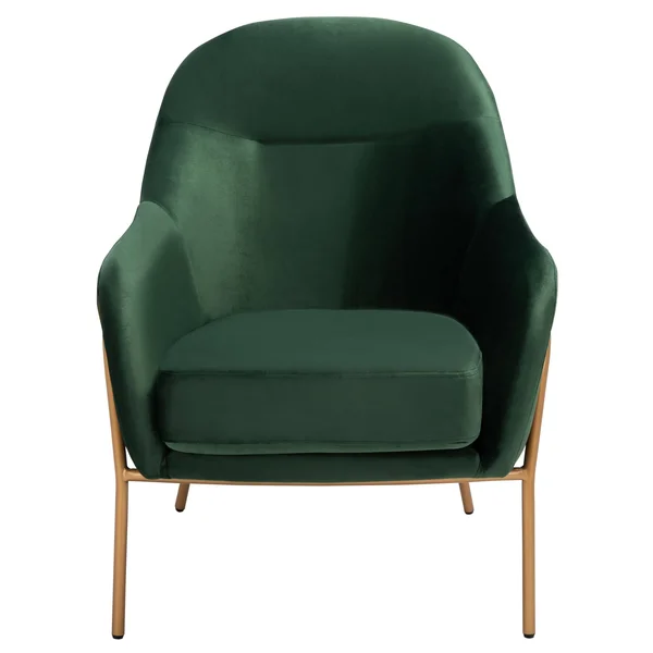 Safavieh Eleazer Velvet Accent Chair - Grey, Gold