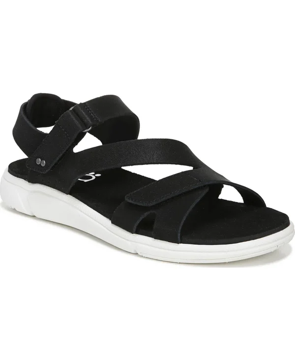 Ryka Women's Margo Ankle Straps Sandals - Black Snake