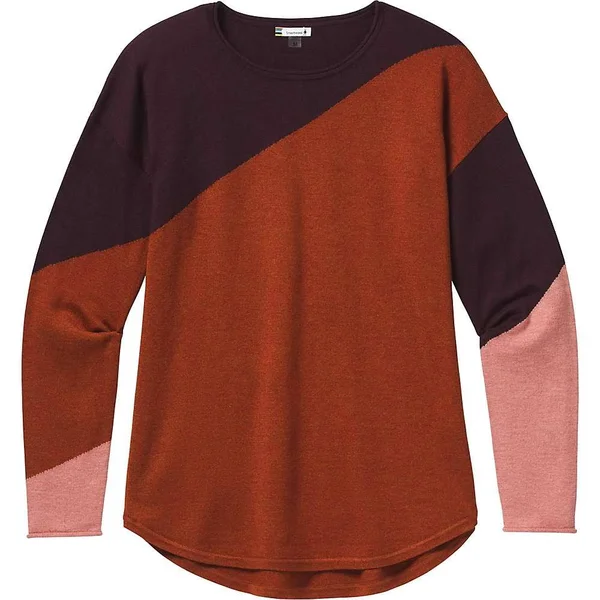 Smartwool Shadow Pine Colorblock Sweater - Women's Ginger Heather, M