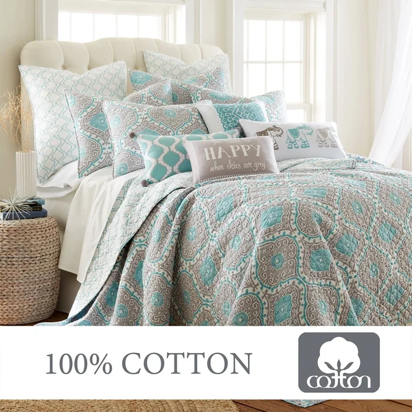 Levtex Gramercy Quilt Set - Grey - Twin