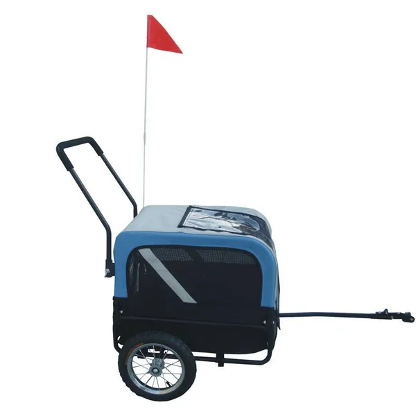 Mdog2 Mk1484 Comfy Pet Bike Trailer/jogging Stroller Small Blue/Grey