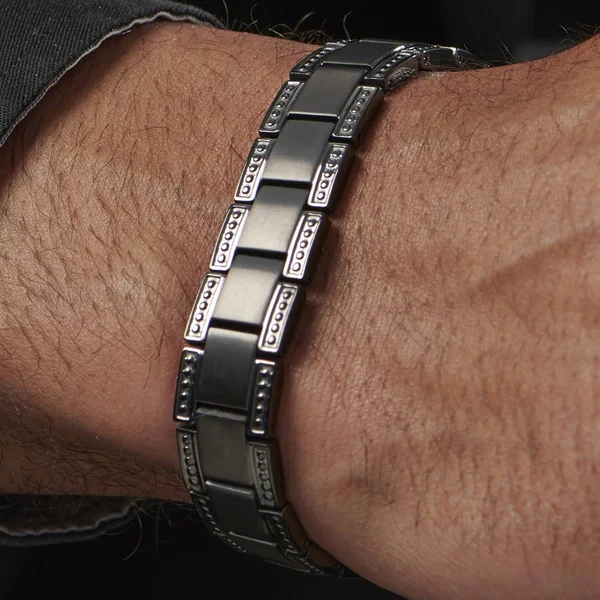Men's Steel Bracelet - Black, Titanium, Fort Tempus