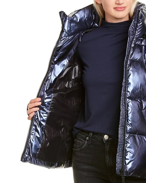 S13 Womens Kylie Short Down Jacket, XL, Blue
