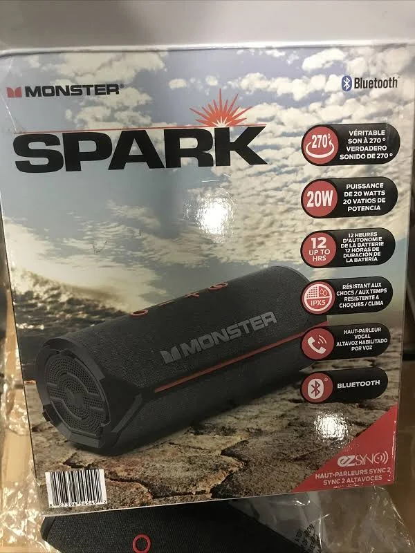Monster Spark Portable Water-Resistant Bluetooth Speaker