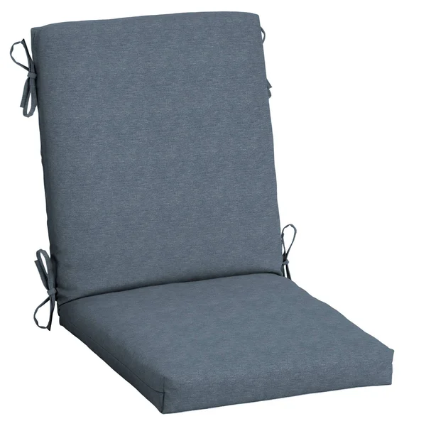 Arden Selections Denim Alair Texture Outdoor 44 x 20 in. High Back Dining Chair CUSHION - Size: 44 inch x 20 inch