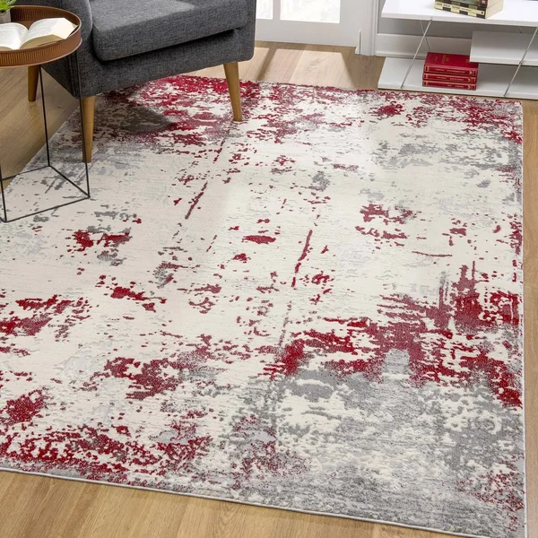 Rug Branch Vogue Modern Abstract Area Rug - 3&9x22 x 5&6x22 - Gold Grey