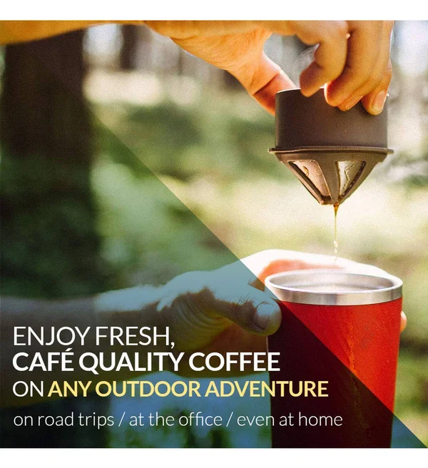 Cafflano Klassic All-in-One Pour-Over Coffee Maker - Red