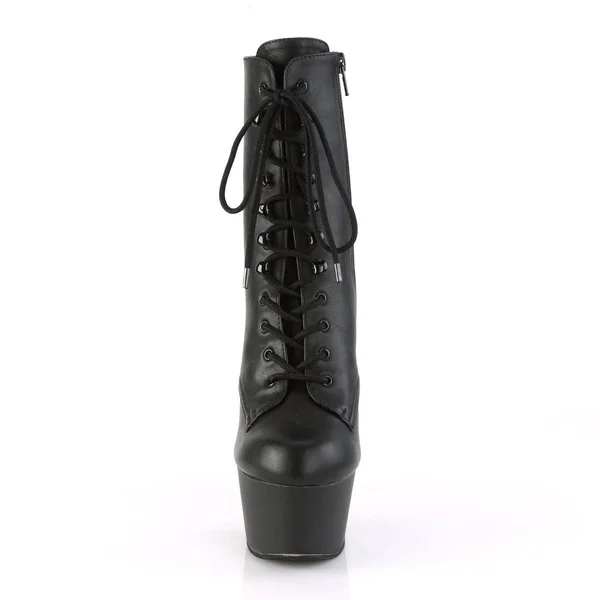 Pleaser - ASPIRE-1020 9 - Black Faux Leather/Black Matte
