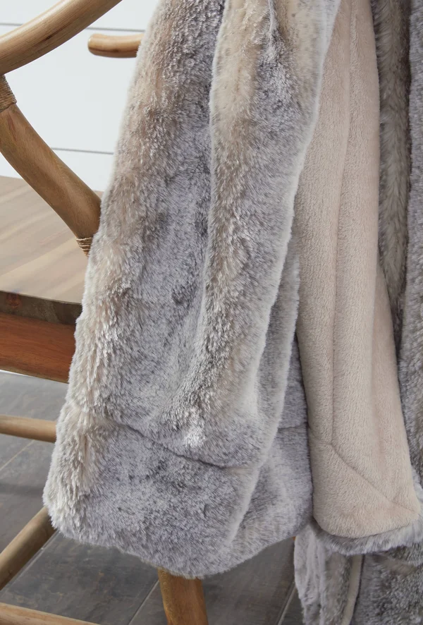 Raegan Gray/Tan Throw (Set of 3)