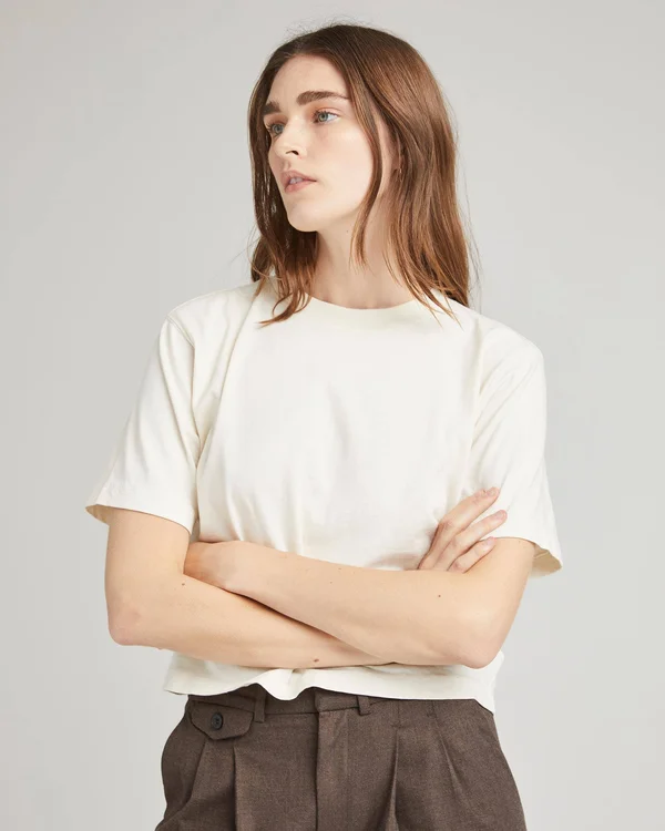 Richer Poorer Women's Relaxed Crop Tee - White