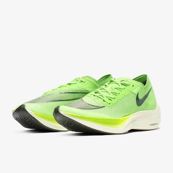 Nike Mens ZoomX Vaporfly Next% Racing Flats - Electric Green/Black/Guava Ice, Size 9.0