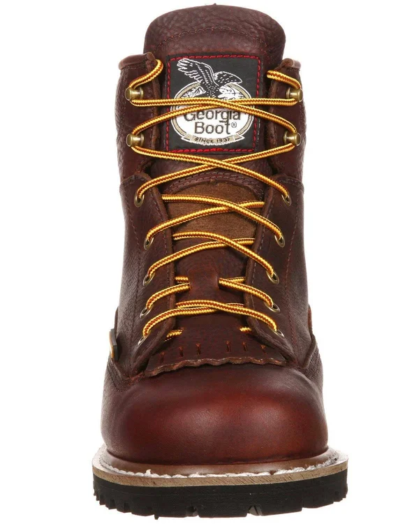 Men's Georgia Boot GBOT052 Waterproof Lace-to-Toe Work Boot, Brown