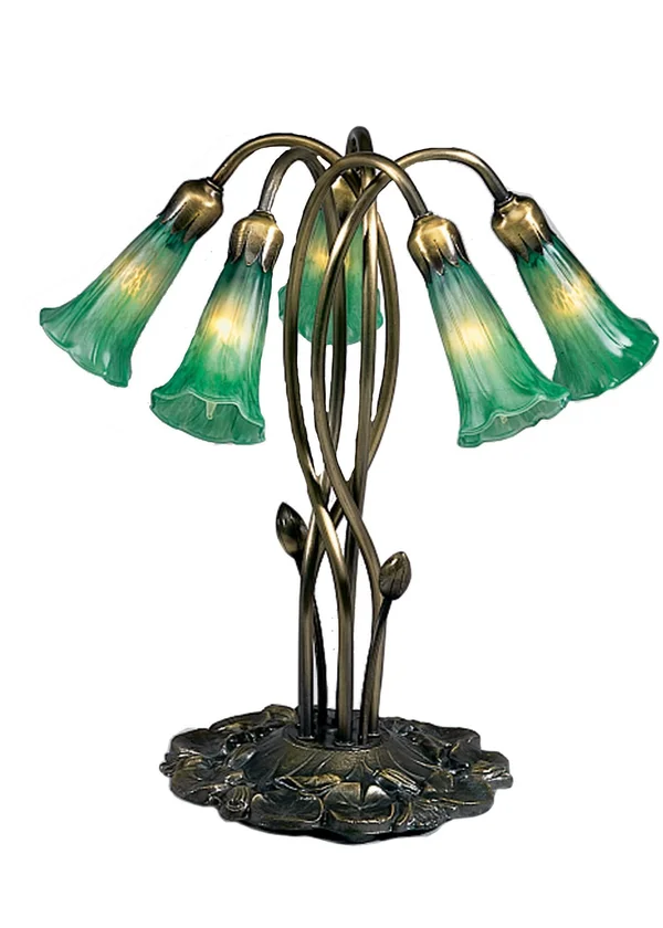 Meyda Tiffany 15386 16.5x22H Green Pond Lily 5 LT Accent Lamp