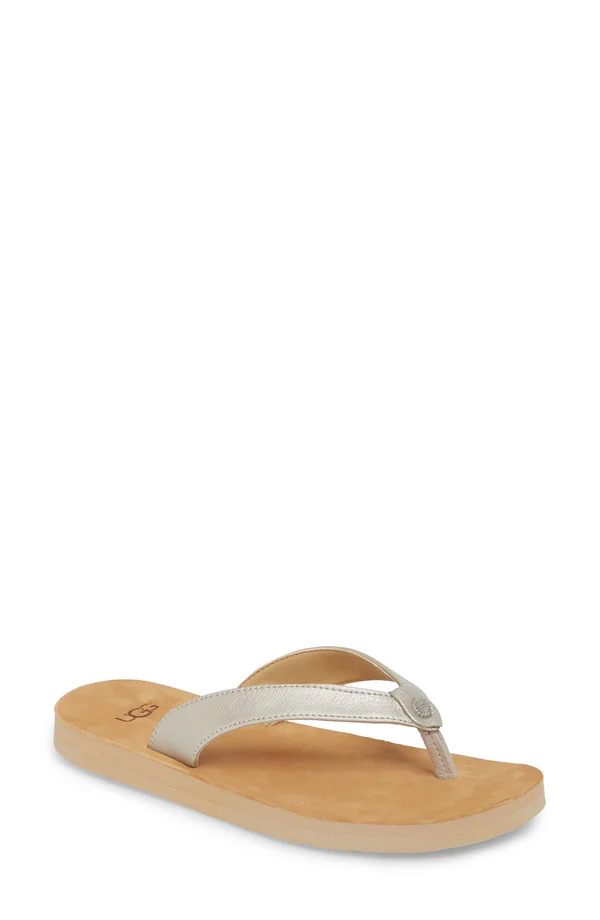 Ugg Tawney Metallic (Silver) Women's Sandals