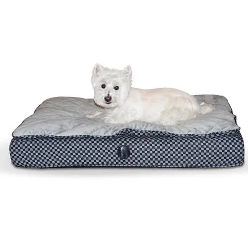K & H Feather Top Ortho Bed - Small/Gray/Black