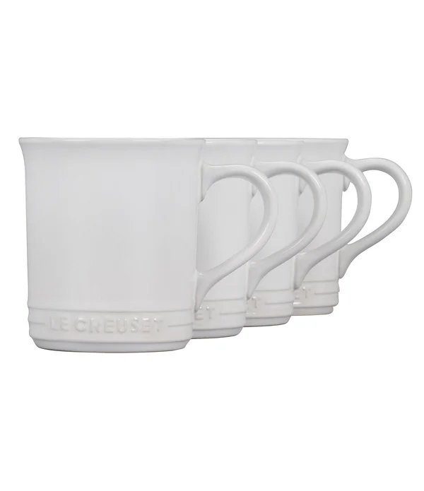 Le Creuset Set of 4 Stoneware Mugs - White