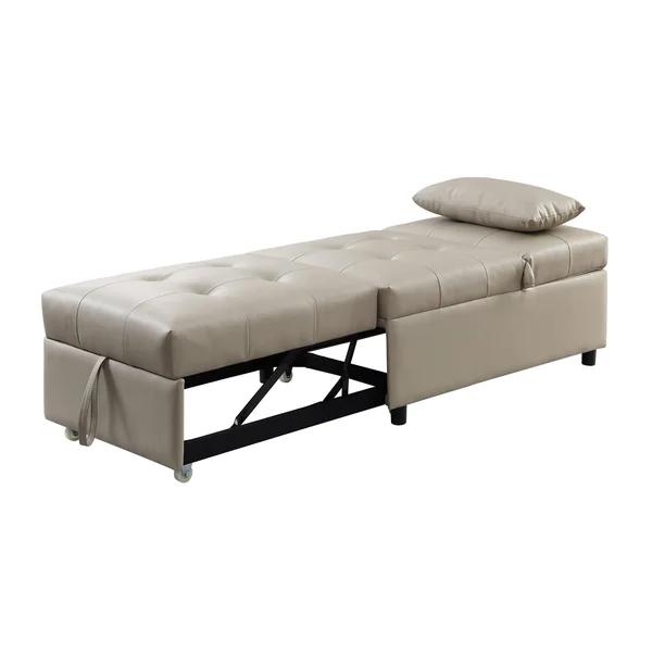 Acme Hidalgo Sofa Bed in Beige PU