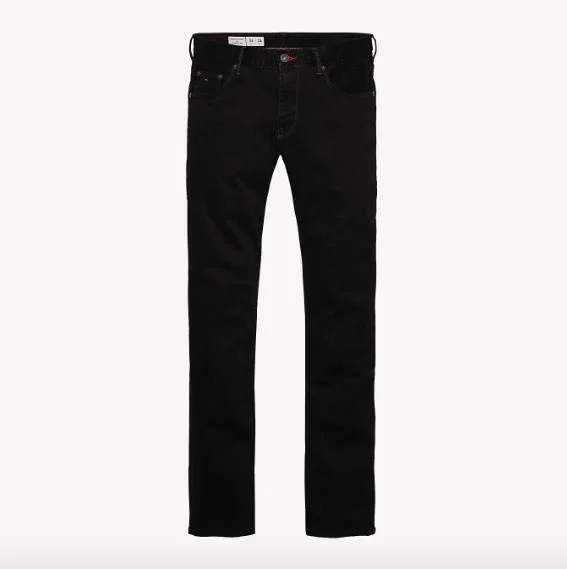 Tommy Hilfiger Stretch Straight Fit Jeans, Black