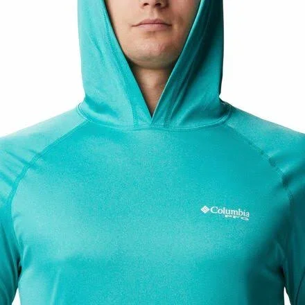 Columbia Men's Terminal Tackle Heather Hoodie, Large, Blue