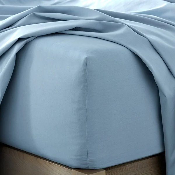 Under The Canopy Organic Sateen Sheet Set Celestial Blue, Queen