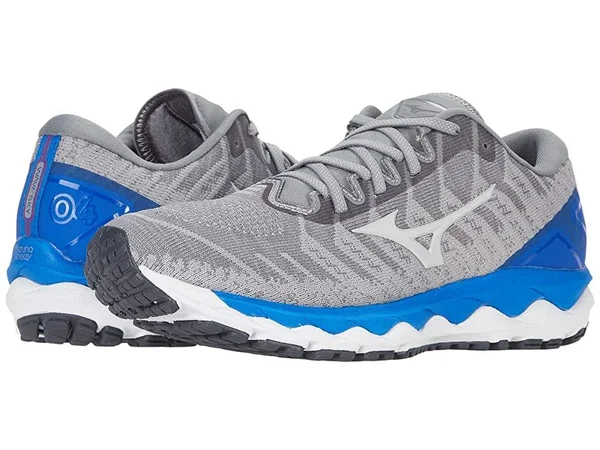 Mizuno Men's Wave Sky 4 Waveknit Running Shoes 13 2E Frost Grey