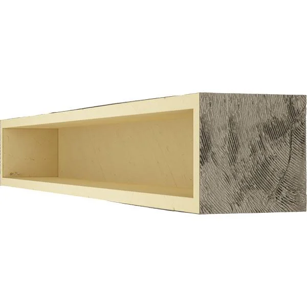 Ekena Millwork MANUPC06X08X84BD 6x22H x 8x22D x 84x22W Pecky Cypress Faux Wood Fireplace Mantel - Burnished Honey Dew