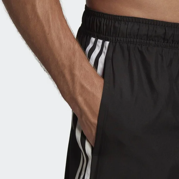 Adidas Men's 3-Stripes CLX Swim Shorts-Black Xs