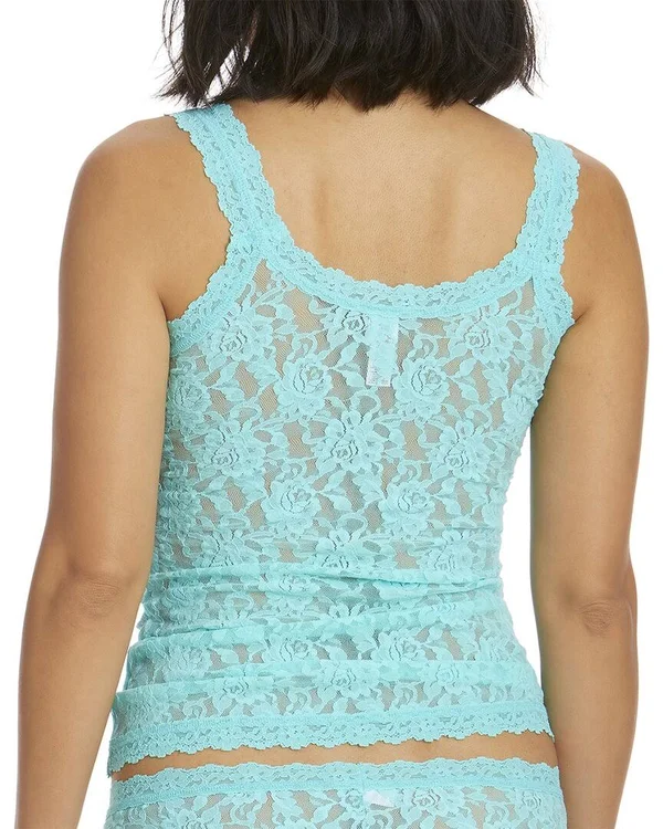 Hanky Panky Signature Lace Unlined Camisole (1390L) - Small, Bright Aqua - Bright Aqua, Small
