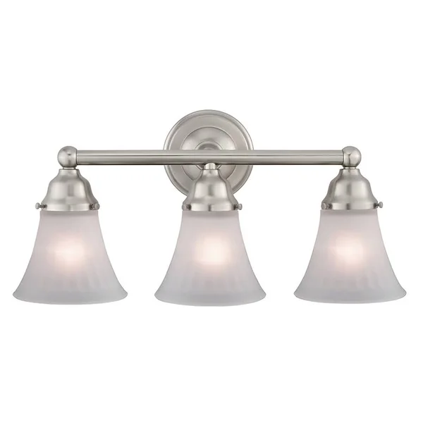 Portfolio 3-Light Nickel Modern/Contemporary Vanity Light, LWS3073C