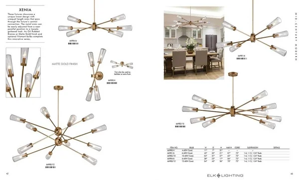 Elk Lighting 66912/10 Xenia 10 Light Chandelier in Oil Rubbed Bronze