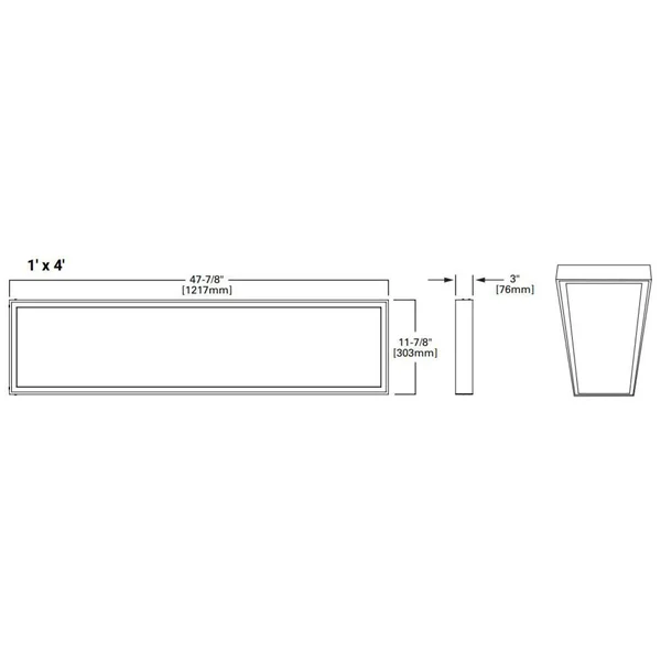 1x4 LED Flat PANEL - 30/35/40K by Metalux 14FPSL1SCT3