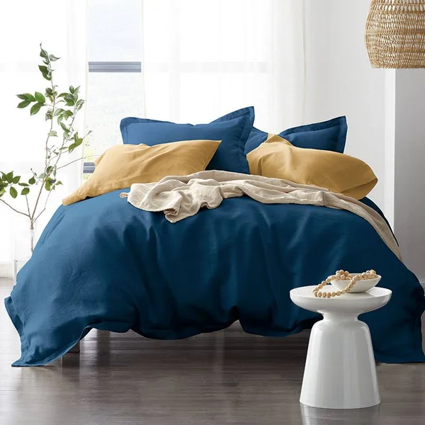 The Company Store Legends Hotel Relaxed Cinder Solid Queen Linen Duvet Cover