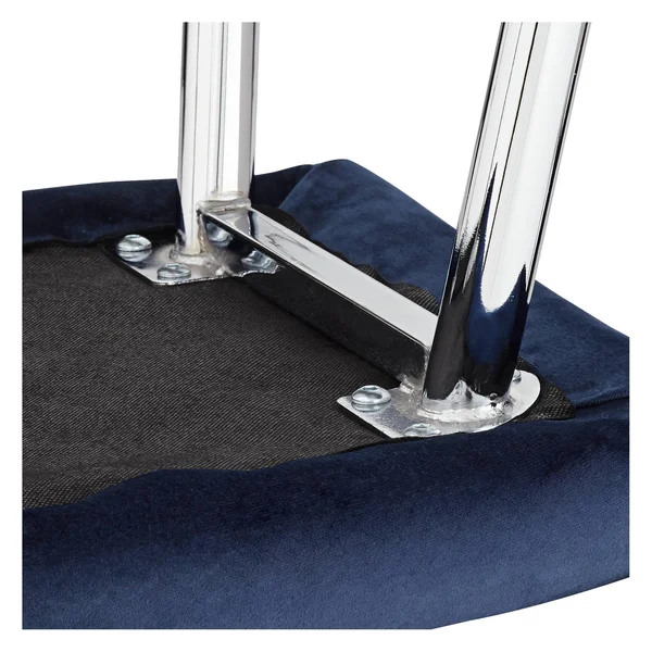55 Downing Street Martin Navy Blue Fabric Modern Dining Chair