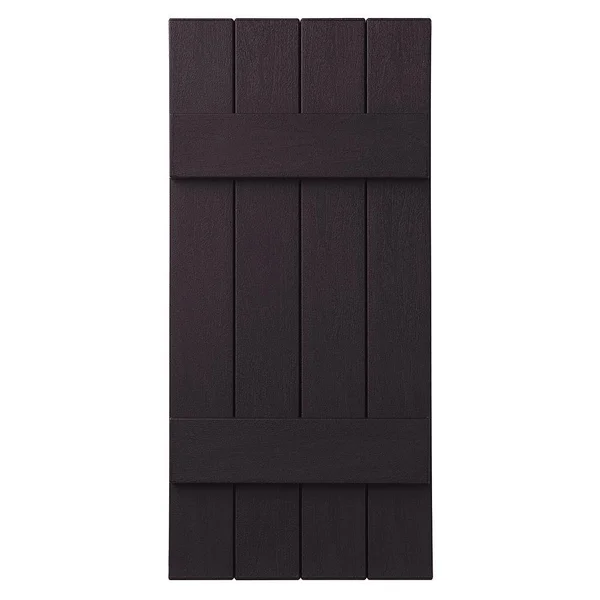 4 Closed Board and Batten Shutter Ply Gem Size: 43x22 H x 15x22 W, Color: Dark Berry