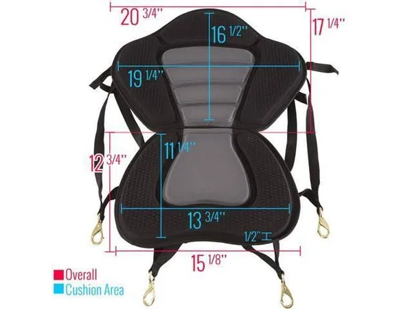 Sit-On-Top Cushioned Kayak Padded Seat and BACKREST