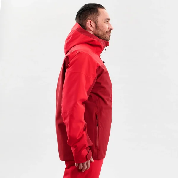 Wedze Men's 500, Piste Ski Jacket in Bordeaux, Size Large