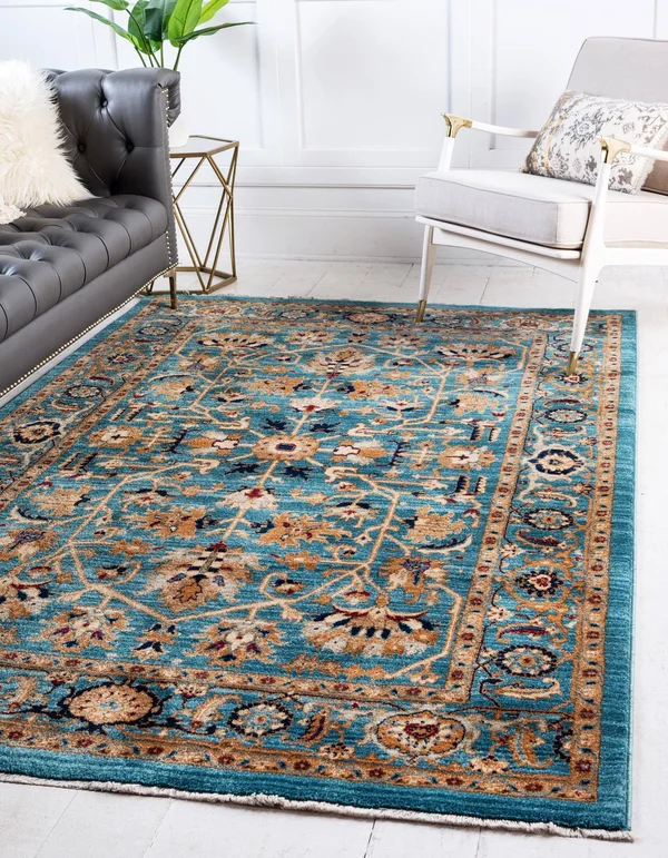 Unique Loom Alcott Dorchester Rug - Turquoise (8& 0 x 10& 0)
