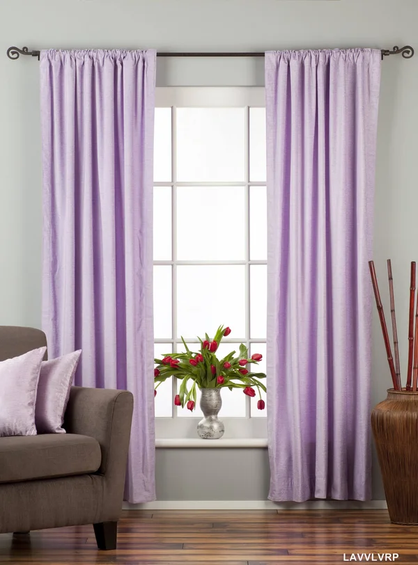 Lavender Rod Pocket Velvet Curtain, Drape, Panel - Piece